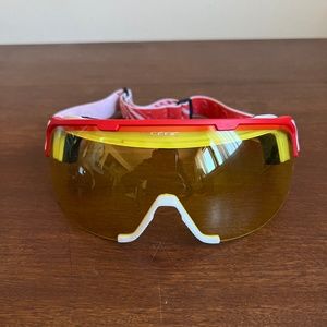 Cebe Shield Sunglasses with Yellow Clear and Rose Lenses Includes Carrying Case